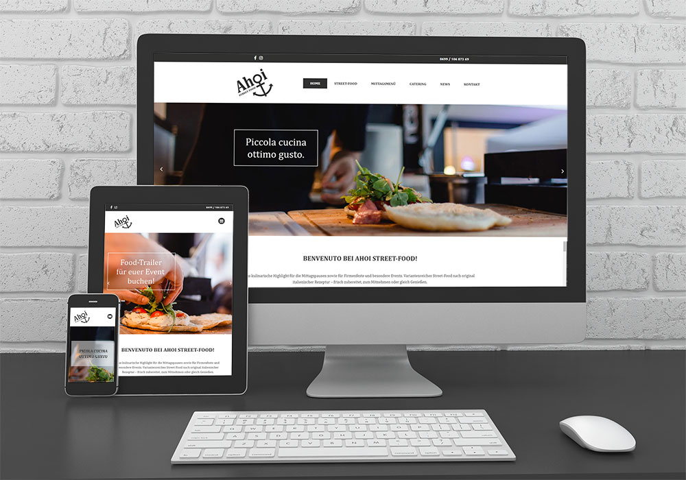 Referenzen kreativbiene: Website "Ahoi Street Food"